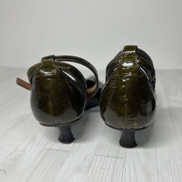 Featu Rabokigoshi Works Strap Pumps Olive Green - Picture 4 of 5